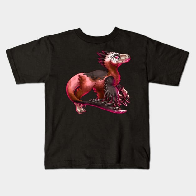 Utahraptor Kids T-Shirt by cometkins